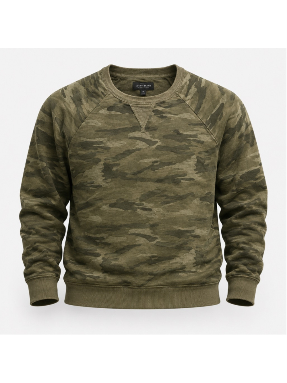 Men's Lucky Brand Camo Sweatshirt M Green Brown
258